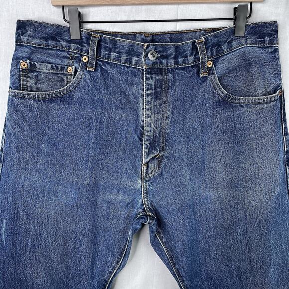 Levis 517 Mens Size 36x29 Loose Leg Medium Wash 100% Cotton Cowboy Workwear Y2K - Picture 4 of 11